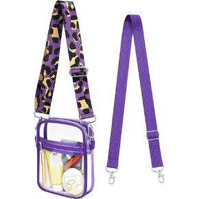 PVC Clear Crossbody Bag with Adjustable Straps, Versatile Waterproof Transparent Skateboard Backpack 5.9x7.8x1.6 Inch