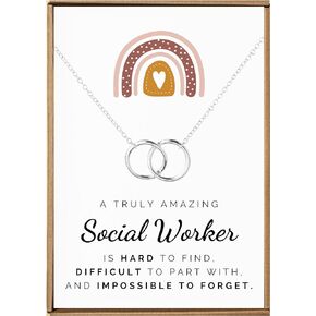 Social worker gifts for women, Social worker graduation gifts, Social worker appreciation gifts, Social work month gifts, Social worker necklace
