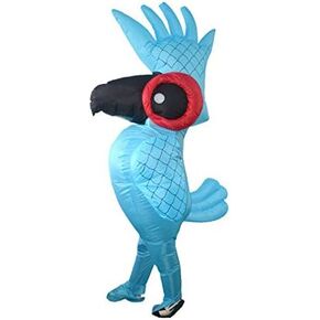 Inflatable Parrot Costume, Halloween Fancy Suit Dress Pumpkin Costume Bodysuit Blow Up Cosplay Fantasy Costumes for Adult