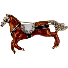 Horse Brooch 1pc Rhinestone Brooch Vintage Jewelry Lapel Pin Enamel Lapel Pin Badge Clothes Breastpin Brooch Pin Brooch Clip Collar Pin Scarf Clip Brooch Buckle Child Golden