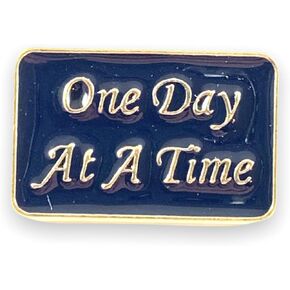 One Day At A Time Lapel Pin by StockPins - Perfect Enamel Pin Gift with Funny Sayings, Cool Pins for Backpacks, Pins for Jackets, Lapel Pins for Women and Men