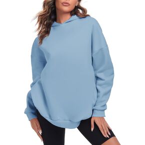 Oversize Hoodies for Women Fleece Crewneck Sweatshirt Casual Long Sleeve Loose Pullover Tops