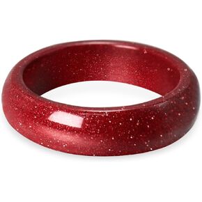 HUJUON Natural Cinnabar Stone Rings for Women Men,Red Cinnabar Gemstone Feng Shui Good Lucky Rings Protection Amulet Rings Couple Jewelry Gifts