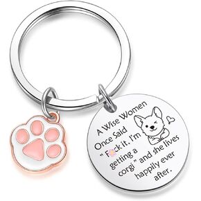 ZNOSVEI Corgi Lover Keychain Dog Whisperer Jewelry Cousin Jewelry Best Friend Keychain For Female