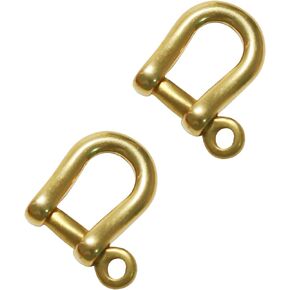 kokungkuan D-Rings with Screw Horseshoe U Shape Shackle for Key Holder Zip Puller Purse Bracelet 2 pcs