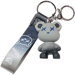tenghong2021 Colorful Bear Keychain Men Women Boy Girl Creative Braided Rope Resin Animal Pendant Key Ring Accessories