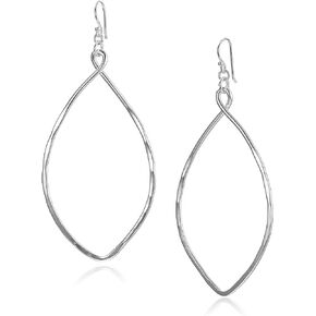 Robert Lee Morris Large Oval Silver Drop Earrings
