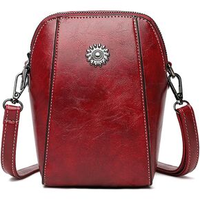 Retro All-Match Vertical-Cellphone Bag The Happy Wind Purse Small Vegan Leather Crossbody Wallet for Women
