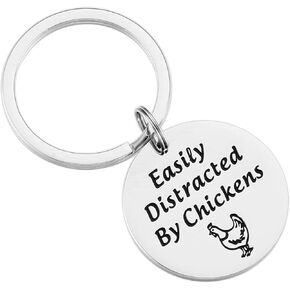 Gifts For Chicken Owners Key Chain Women Men Farmers Mom Birthday Stuff Merchandise Chicken Mom Keychain