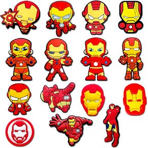 Hero Croc Charms for Clog Shoes Decoration, Superhero Croc Charms Accessories for Boys Men Party Favor (15)