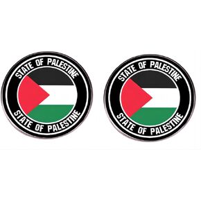 2 Palestinian flag brooches, State of Palestine pins，metal badge accessories