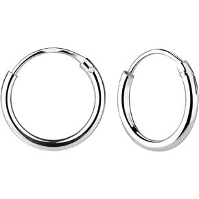 Sterling Silver and 14K Gold Plated 10mm Hoop Earrings