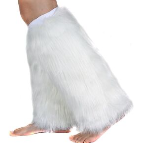 Faux Fur Leg Warmer,Warm Soft Cozy Fuzzy Leg Warmer Boot Cuff Cover for Women Party Costumes