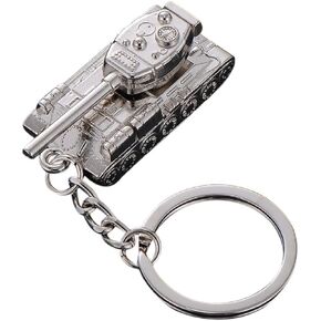 Tank Keychain for Men, Punk Tank Key Chain for Boys, Norse Viking Tank Key Ring, 3D Tank Keychains, Silver Tank Totem Keyring, Vintage Tank Keychain Accessories Gift