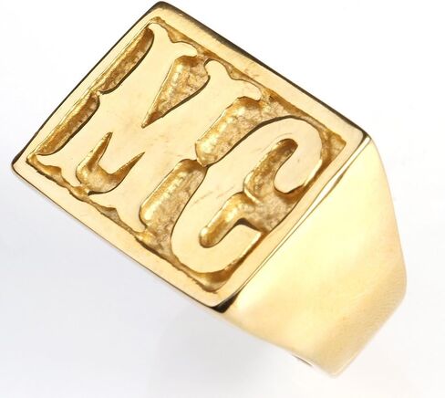 OAKKY Men's European Style Titanium Steel Domineering MC Rings in Saudi Arabia