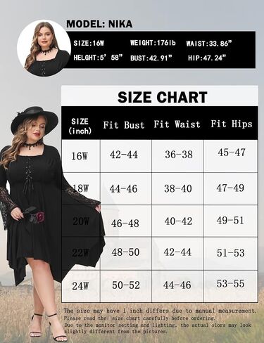 Hanna Nikole Women Plus Size Renaissance Dress, Retro Medieval Costume Irregular Hem Midi Dresses for Halloween Party in Saudi Arabia
