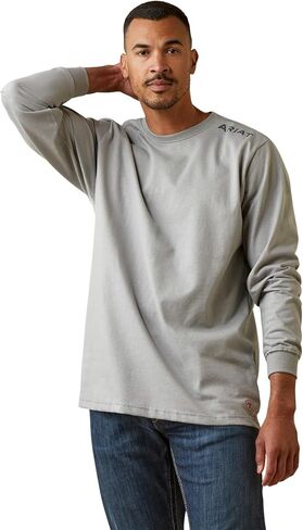 Ariat Men's FR Union Eagle T-Shirt - Silver Fox, X-Large in Saudi Arabia