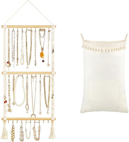 Dahey شنقا مجوهرات منظم الحائط مجوهرات شماعات فوق الباب قلادة رف لعصابة الرأس القوس المنظم شنقا كيس الغسيل فوق الباب منظم سلة الغسيل in Kuwait