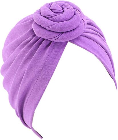 Qianmome Womens Turban African Pattern Knot Headwrap Beanie Pre-Tied Bonnet Chemo Cap Hair Loss Hat in Saudi Arabia