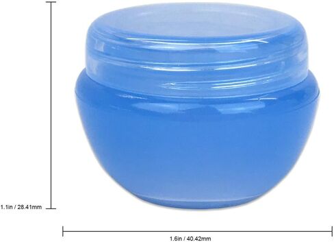 Beauticom 10G/10ML Frosted Container Jars with Inner Liner for Scrubs, Oils, Salves, Creams, Lotions, Makeup Cosmetics, Nail Accessories, Beauty Aids - BPA Free (6 Pieces, Blue) in Saudi Arabia