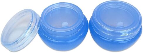 Beauticom 10G/10ML Frosted Container Jars with Inner Liner for Scrubs, Oils, Salves, Creams, Lotions, Makeup Cosmetics, Nail Accessories, Beauty Aids - BPA Free (6 Pieces, Blue) in Saudi Arabia