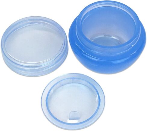 Beauticom 10G/10ML Frosted Container Jars with Inner Liner for Scrubs, Oils, Salves, Creams, Lotions, Makeup Cosmetics, Nail Accessories, Beauty Aids - BPA Free (6 Pieces, Blue) in Saudi Arabia