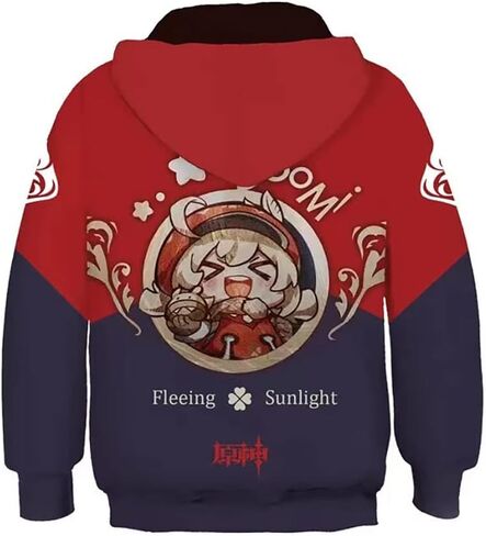 Genshin Impact Hoodie Klee 3D Printed Hooded Barbatos Pullover Xiao Sweatshirt Jacket Outwear Cosplay Costume,S-3XL in Saudi Arabia