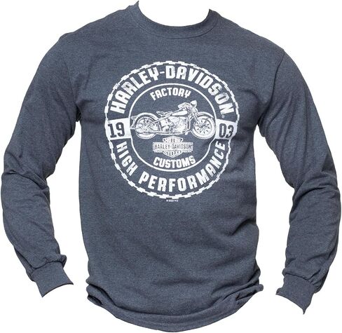 Harley-Davidson Military - Men's Dark Heather Long-Sleeve Graphic T-Shirt - Bagram Air Base | Finest Bike in Saudi Arabia