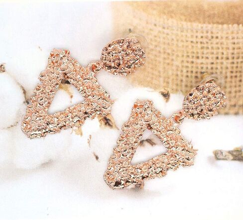 Hollow Geometric Large Square Dangle Earrings Metal Statement Drop Earrings Punk Bohemian Raised Textured Design Big Hoop Earrings for Women Fashion Jewelry in Saudi Arabia