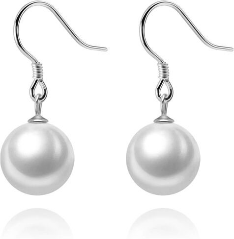 Pearl earrings S925 sterling silver pearl pendant earrings for women in Kuwait