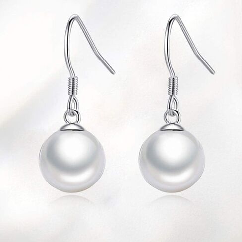 Pearl earrings S925 sterling silver pearl pendant earrings for women in Kuwait