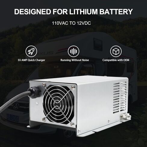 WF-9855 55 Amp RV Power Converter for Lithium Battery,Compatible with WF-9855,WF-9855-AD,WF-9855-LIS&Other WF-9800 Series Power Converter in Kuwait