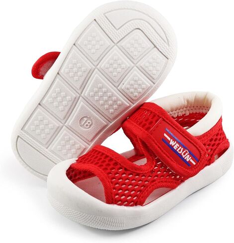 Toddler Boys Girls Unisex Baby Summer Sport Sandals Closed Toe Non-Slip Rubber Sole Pool Beach Mesh Sneakers Lightweight Outdoor Water Shoes in Kuwait