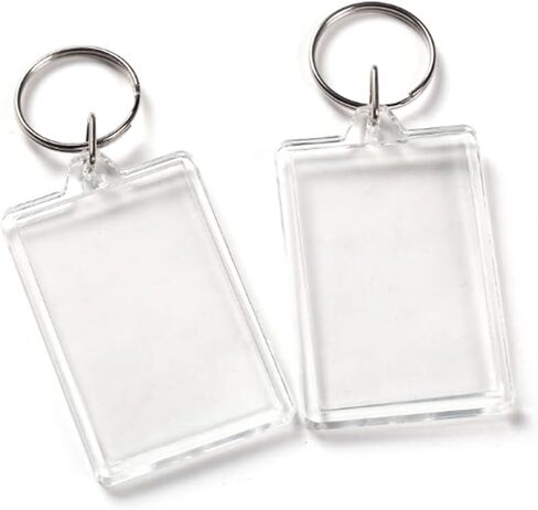 vipolish 10PCS Acrylic Photo Insert Keychains Clear Blank Photo Picture Keyrings Rectangle Picture Image Frame Keychains in Saudi Arabia