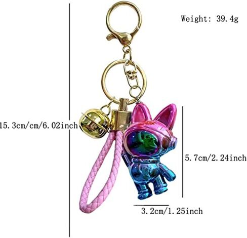 Ergugos Creative Gradient Rabbit Key Chain Delicate rabbit and Peach Nail Clipper Accessories Car Keys Bag Backpack Pendant Sparkling Gift for Girls Rabbit lovers, Multicolor, F in Kuwait