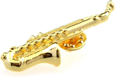 Gold Saxophone Sax Music Brooch Lapel Pin in Saudi Arabia
