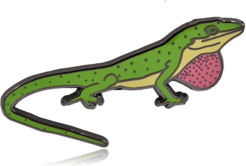 Green Anole Lizard Enamel Pin in Saudi Arabia