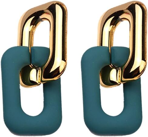 lianiser Acrylic Geometric Earrings, Fashion Acrylic Square/Hoop/Triangle/Chain Rectangle Statement Drop Earrings for Women girls Dangle in Saudi Arabia