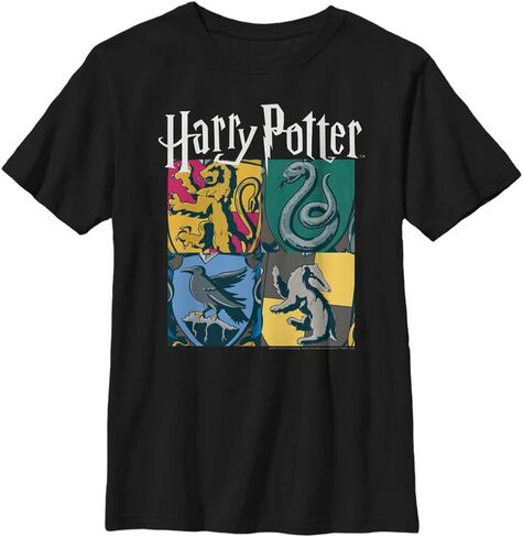 Harry Potter Deathly Hallows All Houses Boys Husky Short Sleeve Tee Shirt in Saudi Arabia