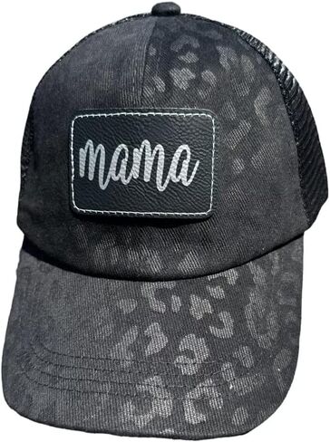 Mama Hat, Womens Hat, Baseball Cap, Gift for mom, Leopard Hat, New Mom Gift, Ponytail Hat, Mom Hat in Saudi Arabia