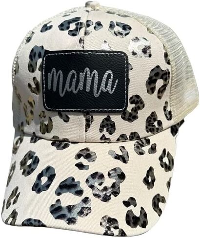 Mama Hat, Womens Hat, Baseball Cap, Gift for mom, Leopard Hat, New Mom Gift, Ponytail Hat, Mom Hat in Saudi Arabia