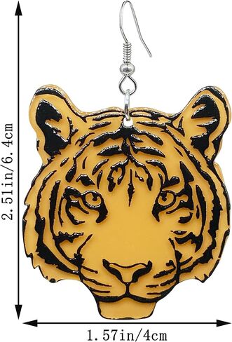 QUSIJIA Statement Baseball Cap Earring Funny Animal Acrylic Drop Dangle Earrings For Women Girls in Saudi Arabia