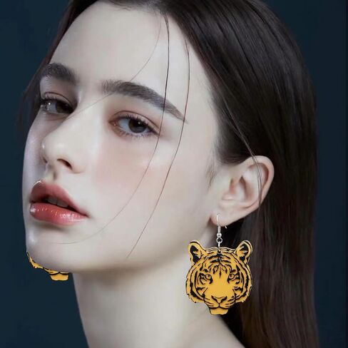 QUSIJIA Statement Baseball Cap Earring Funny Animal Acrylic Drop Dangle Earrings For Women Girls in Saudi Arabia