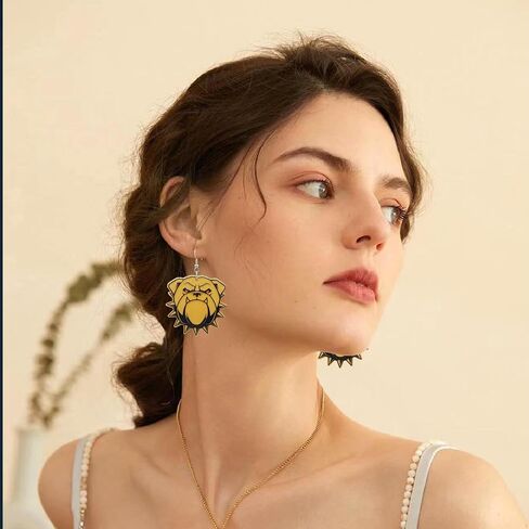QUSIJIA Statement Baseball Cap Earring Funny Animal Acrylic Drop Dangle Earrings For Women Girls in Saudi Arabia