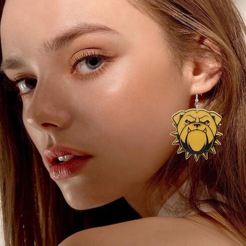 QUSIJIA Statement Baseball Cap Earring Funny Animal Acrylic Drop Dangle Earrings For Women Girls in Saudi Arabia