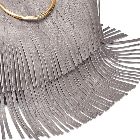 حقيبة كروس نسائية من CHIC DIARY مصنوعة من الجلد ومزودة بشراشيب وحقيبة يد بمقبض in Kuwait