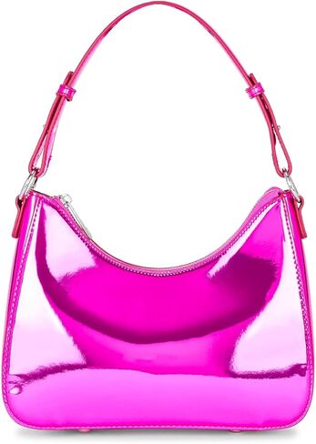 شنطة كروس خفيفة الوزن للنساء من 8 اخرى ريزونز، شنطة كتف للبنات بلون زهري معدني in Kuwait