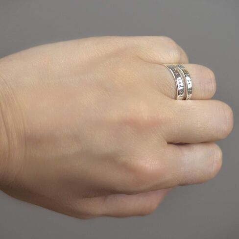 Dicksons Isaiah 40:31 Inspirational Women's Double Mobius Silver-Plated Fashion Ring, Size 7 in Saudi Arabia