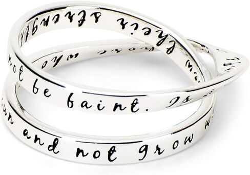 Dicksons Isaiah 40:31 Inspirational Women's Double Mobius Silver-Plated Fashion Ring, Size 7 in Saudi Arabia