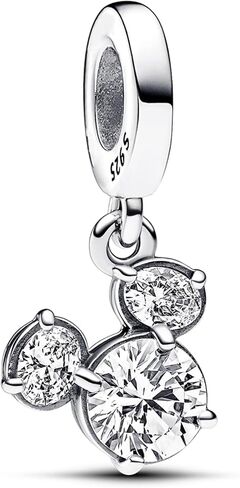 H.ZHENYUE S925 Sterling Silver Charm Pendant Dangle Beads Sparkling Mouse Bow for Bracelet Necklace for Women Girls Gifts in Saudi Arabia